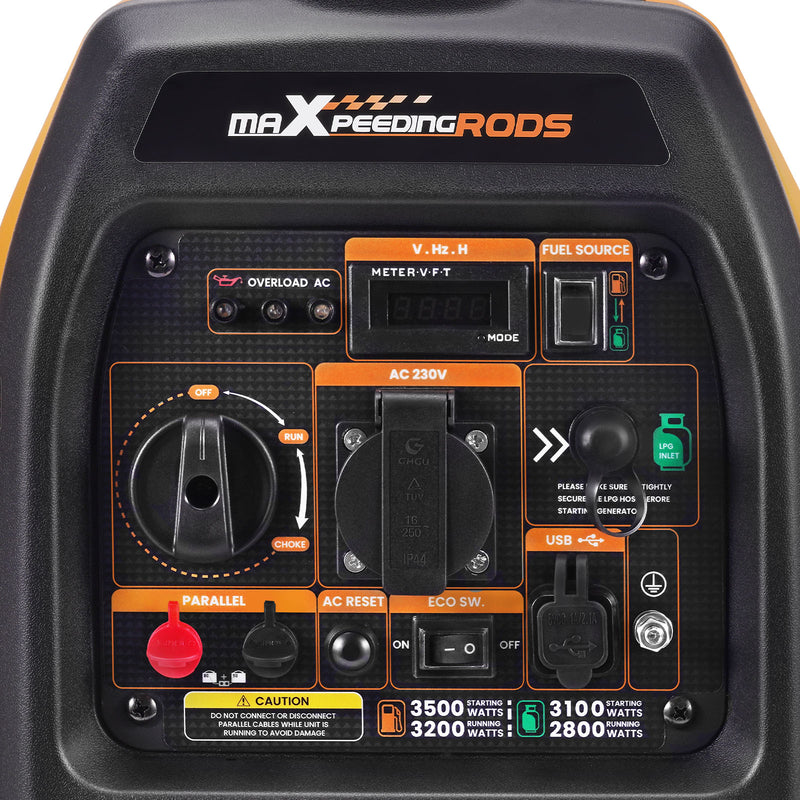 Load image into Gallery viewer, MaXpeedingrods Benzin & LPG Dual Fuel Inverter Stromerzeuger 3500W