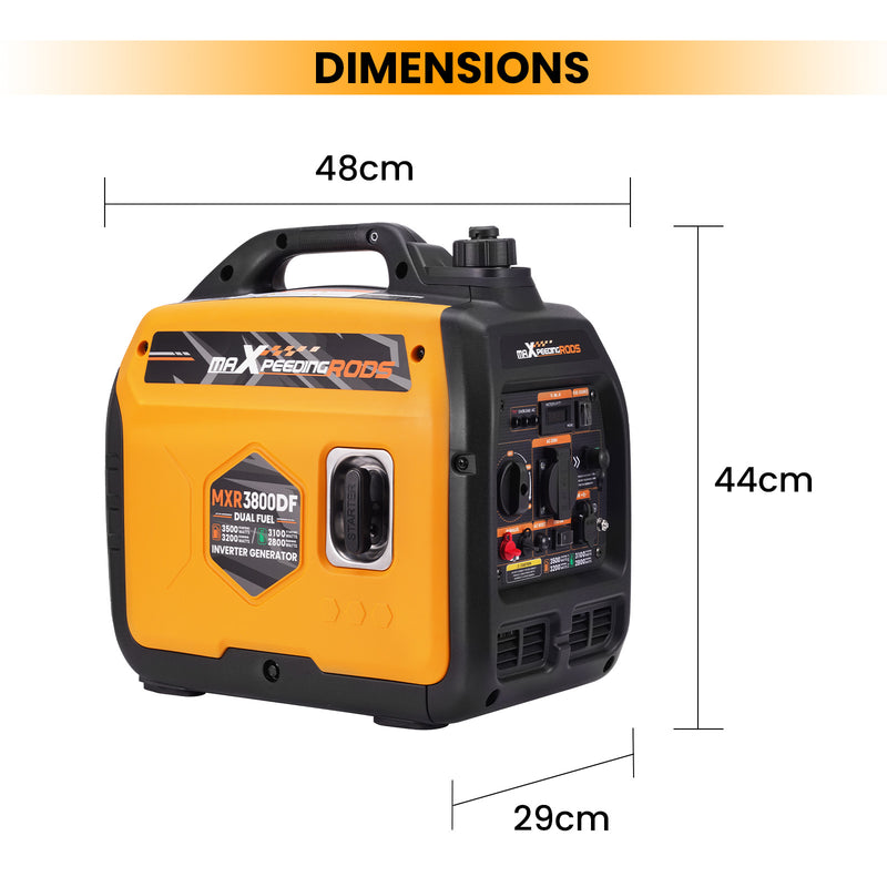 Load image into Gallery viewer, MaXpeedingrods Benzin & LPG Dual Fuel Inverter Stromerzeuger 3500W