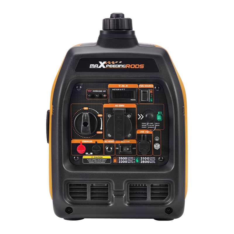 Load image into Gallery viewer, MaXpeedingrods Benzin & LPG Dual Fuel Inverter Stromerzeuger 3500W