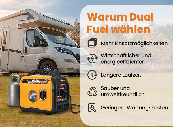 Load image into Gallery viewer, MaXpeedingrods Benzin & LPG Dual Fuel Inverter Stromerzeuger 3500W