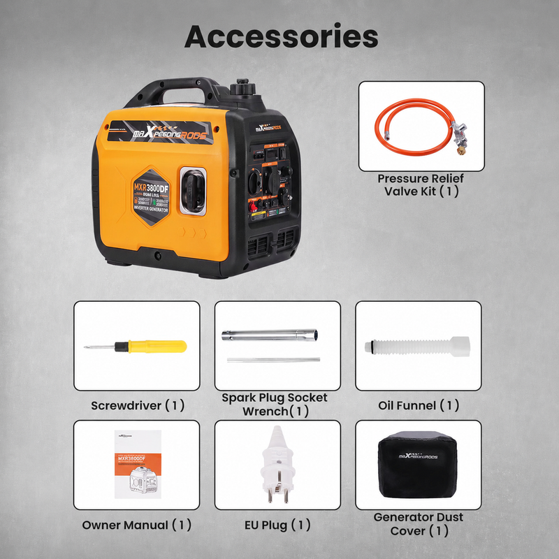 Load image into Gallery viewer, MaXpeedingrods Benzin &amp; LPG Dual Fuel Inverter Stromerzeuger 3500W
