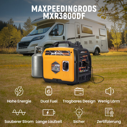 MaXpeedingrods Benzin & LPG Dual Fuel Inverter Stromerzeuger 3500W