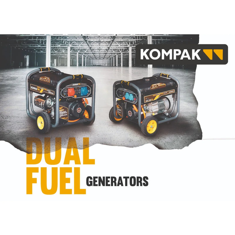 Laden Sie das Bild in Galerie -Viewer, KOMPAK Dual Fuel Gas Benzin 10kVA Stromaggregat 230V/400V

